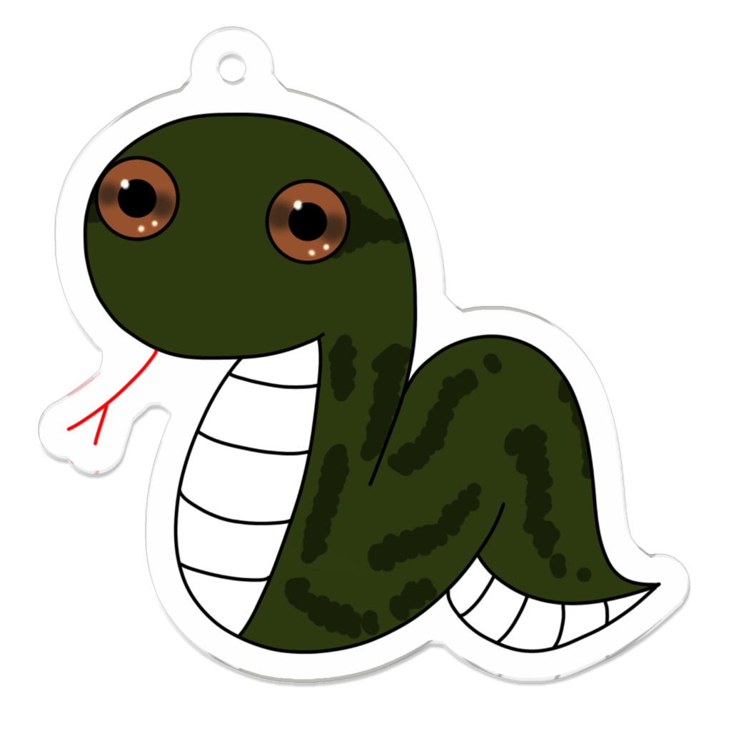 アオダイショウ　アクリルキーホルダー