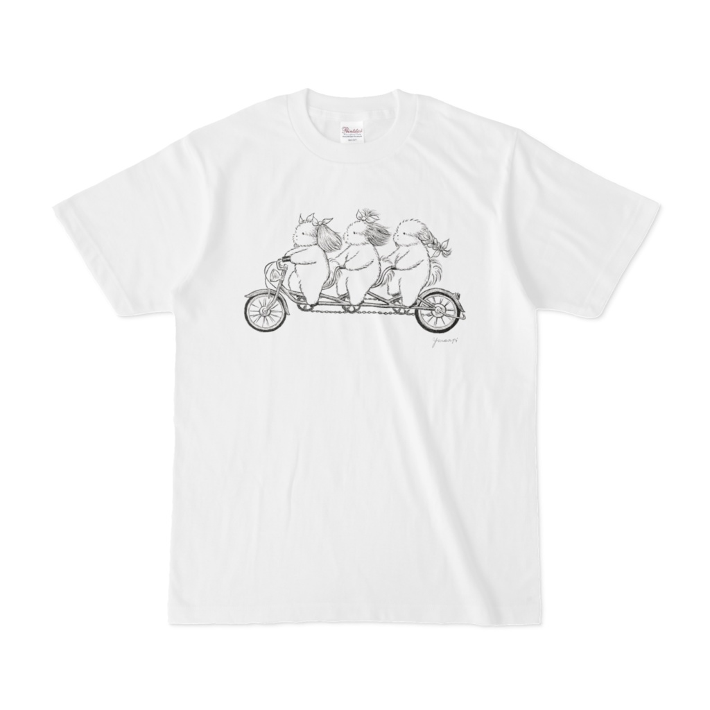 Tシャツ「サイクリング・シーズー」ホワイト