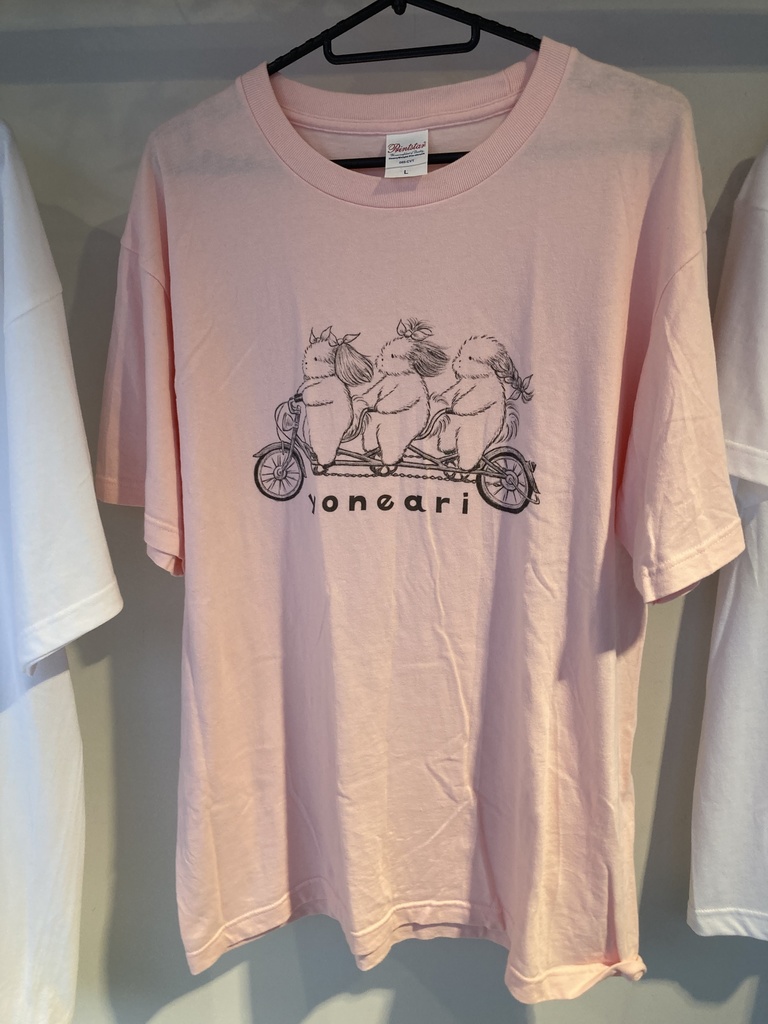 カラーTシャツ「サイクリング・シーズー」ライトブルー/ライトピンク