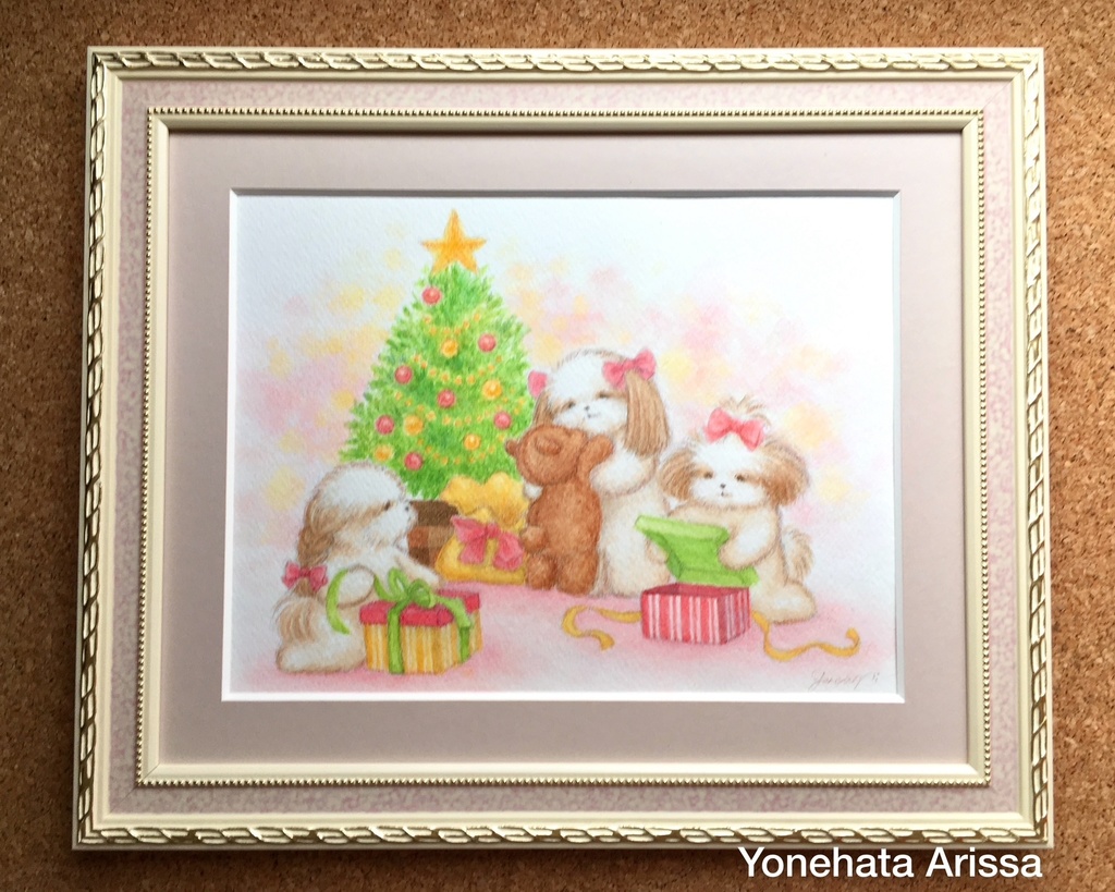 原画作品「シーズーたちのクリスマス」
