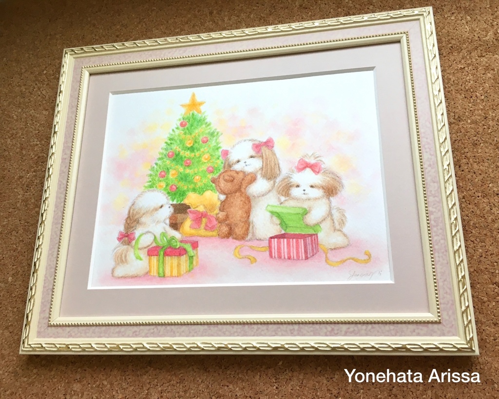 原画作品「シーズーたちのクリスマス」