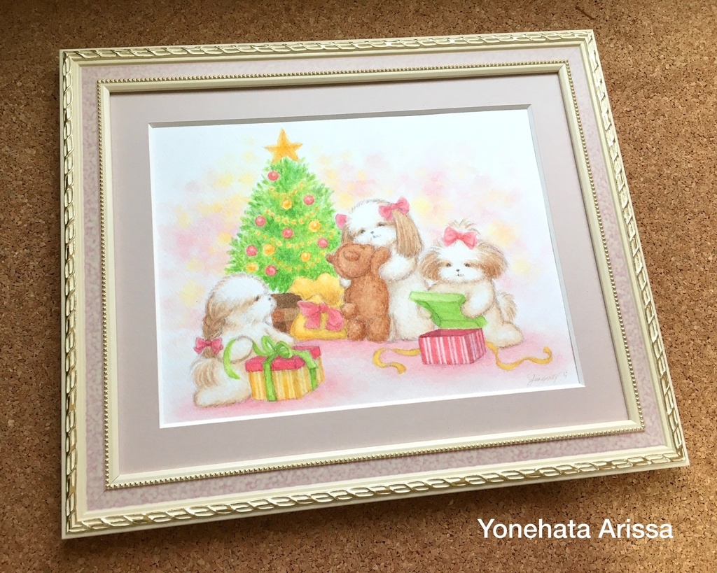原画作品「シーズーたちのクリスマス」