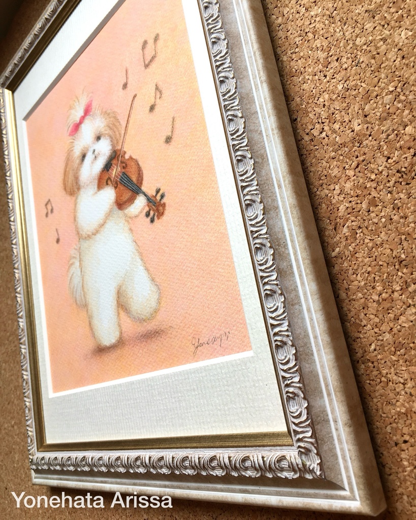 原画作品「バイオリンを弾くシーズー」