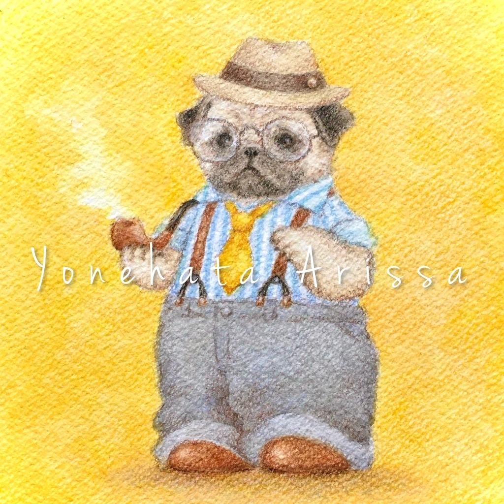 原画作品「ダンディなパグ」