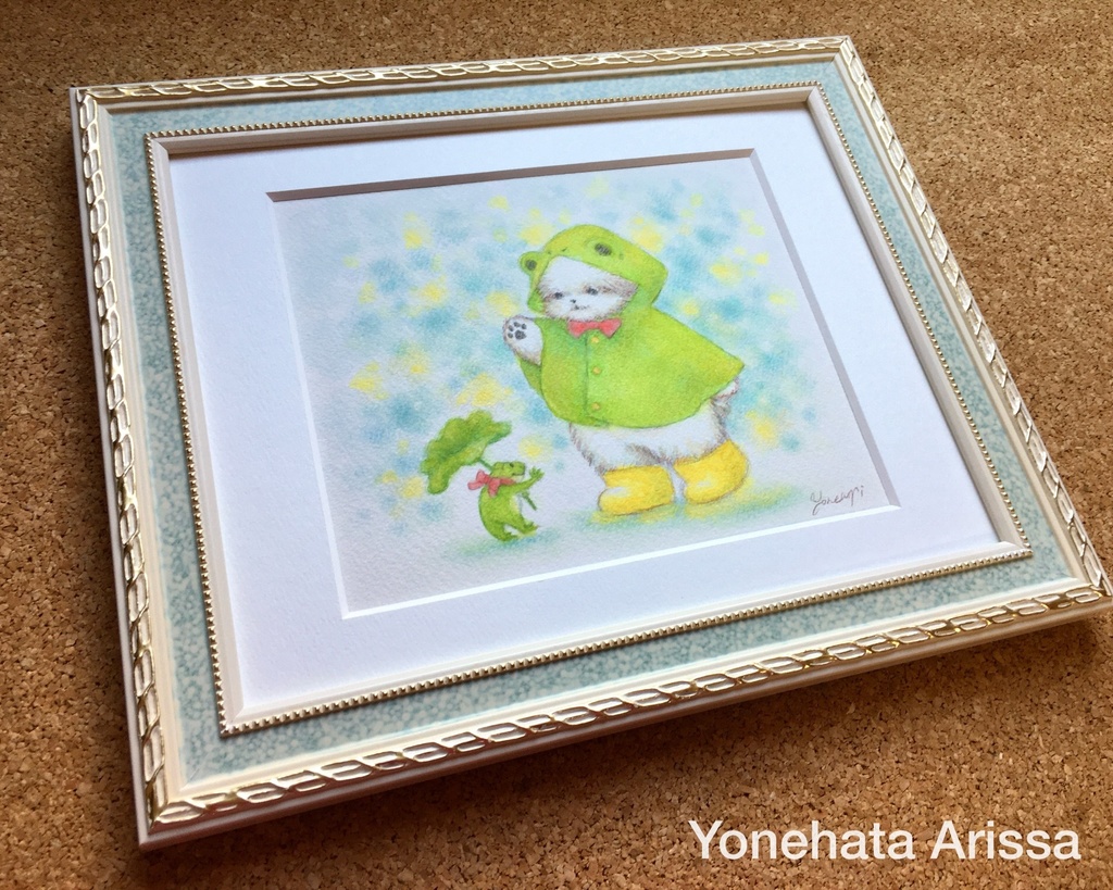 原画作品「かえるさん、こんにちは」