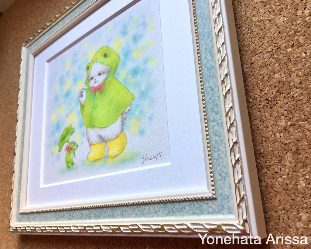 原画作品「かえるさん、こんにちは」