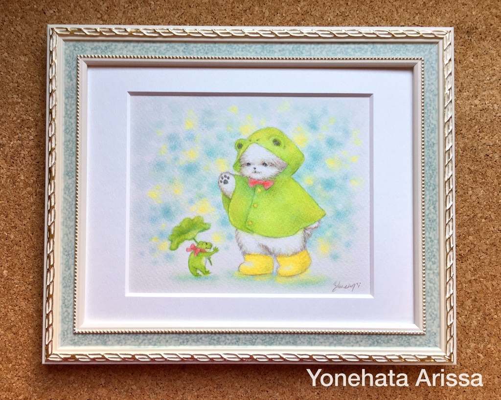 原画作品「かえるさん、こんにちは」