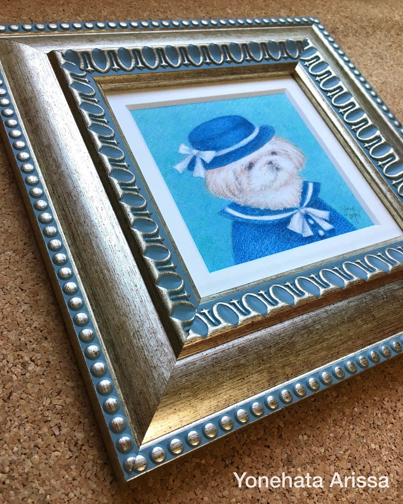 原画作品「マリンセーラーのホワイトペキニーズ」