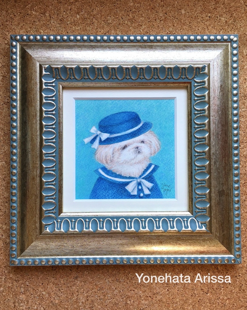 原画作品「マリンセーラーのホワイトペキニーズ」