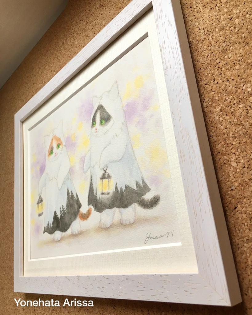 原画作品「ハロウィンに繰り出す猫たち」