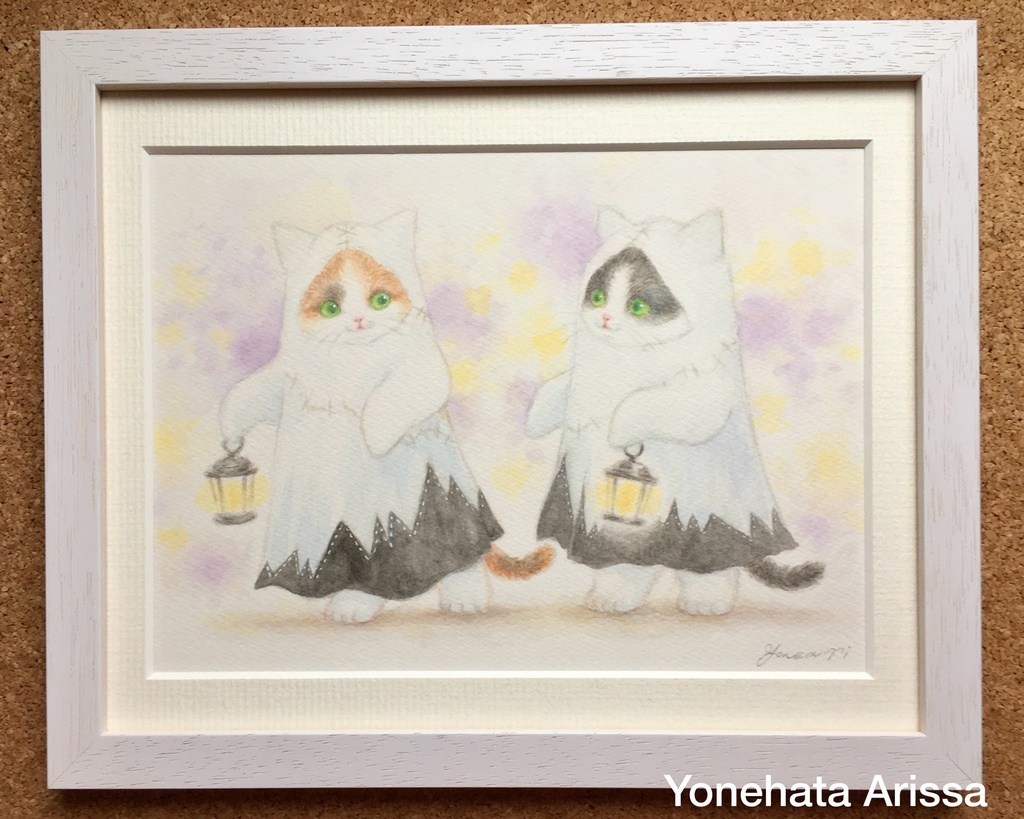原画作品「ハロウィンに繰り出す猫たち」