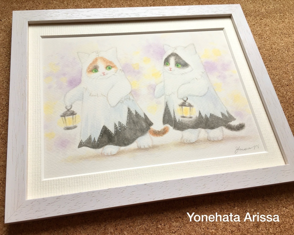 原画作品「ハロウィンに繰り出す猫たち」