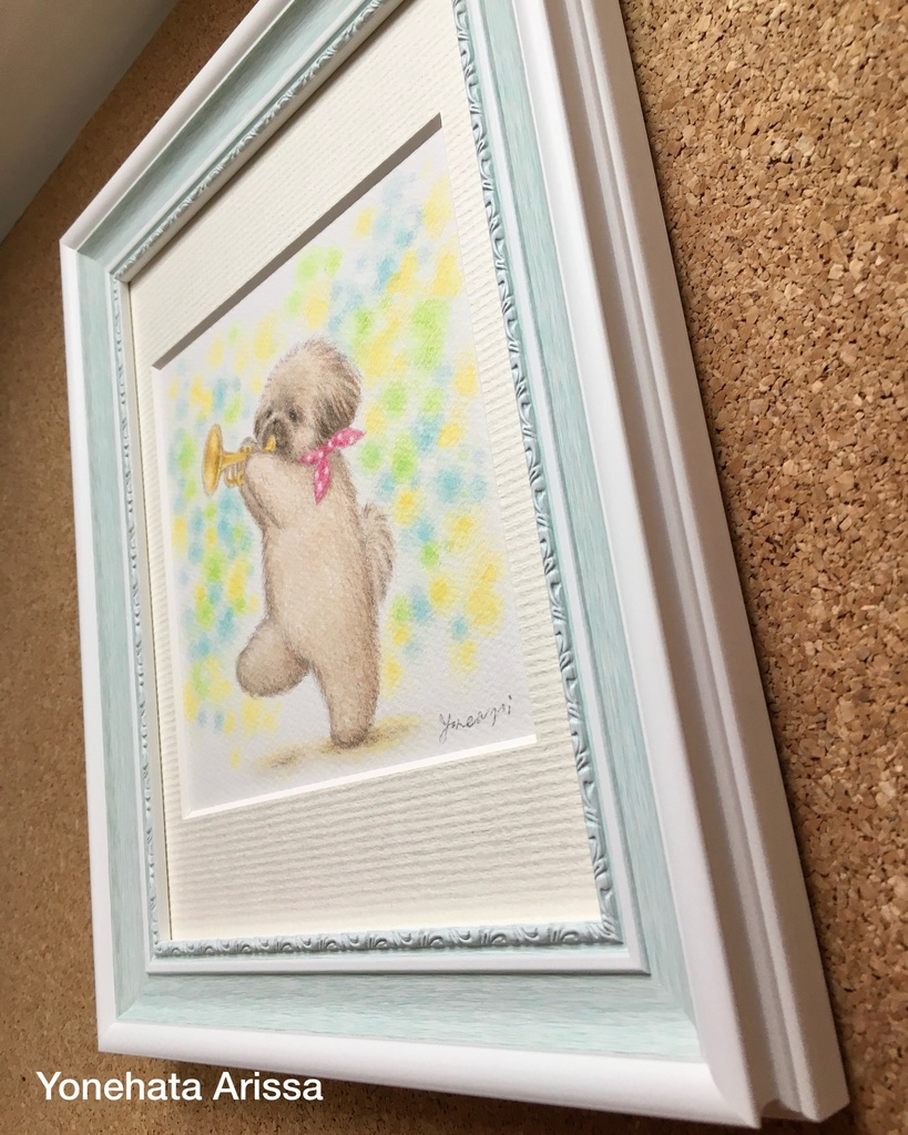原画作品「ペキニーズとラッパ」