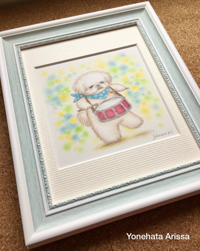 原画作品「ペキニーズと太鼓」