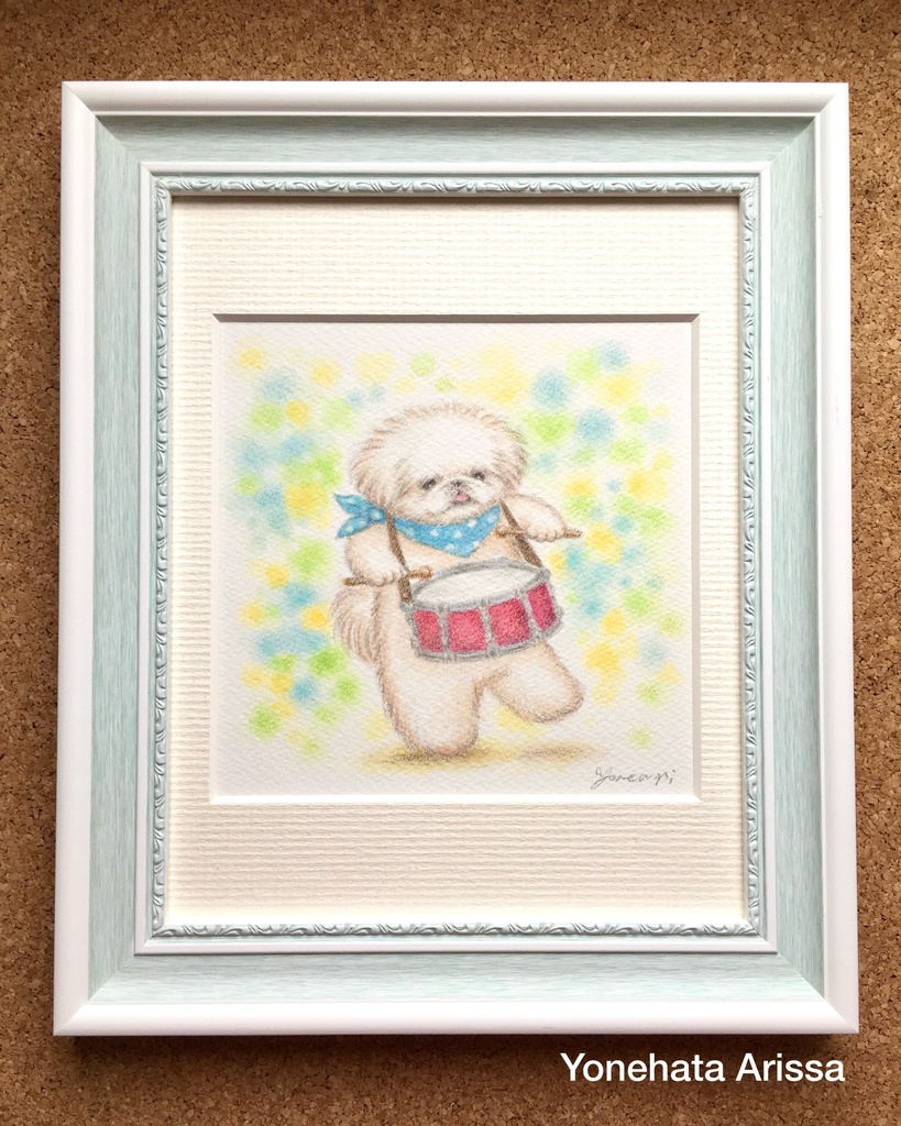 原画作品「ペキニーズと太鼓」