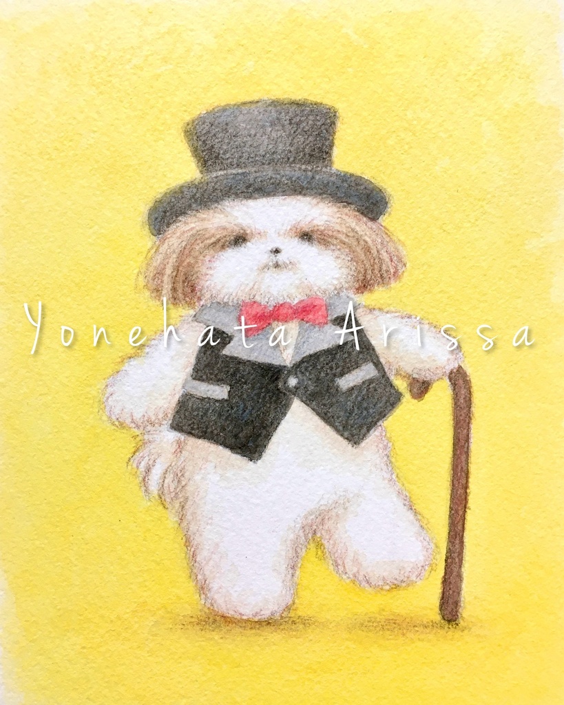 原画作品「シルクハットのシーズー」