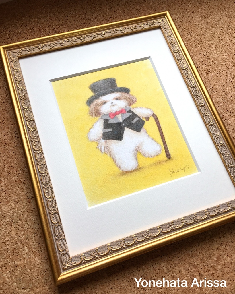 原画作品「シルクハットのシーズー」