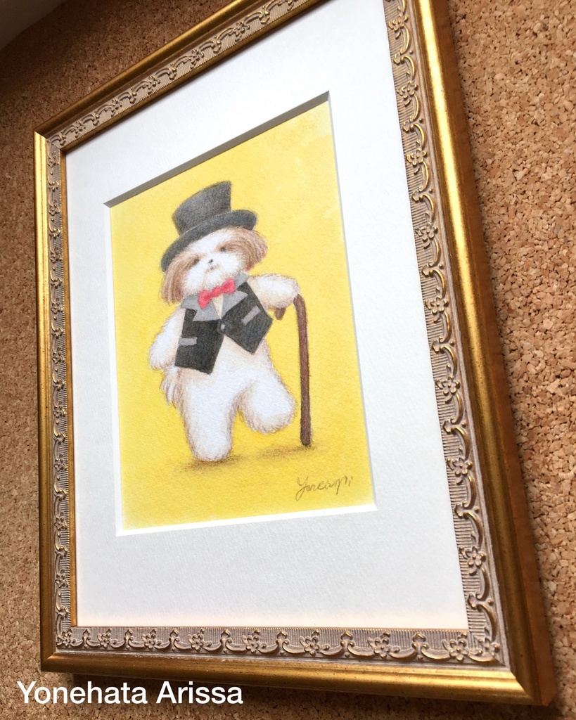 原画作品「シルクハットのシーズー」