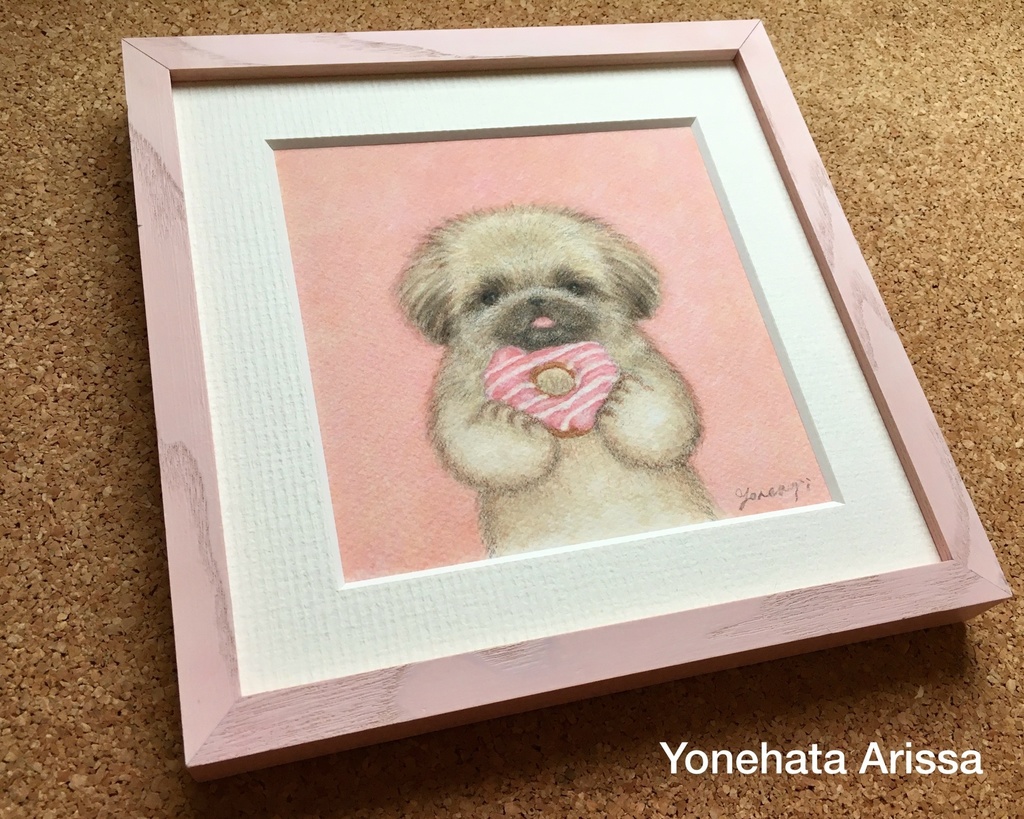 原画作品「フォーンペキニーズとドーナツ」