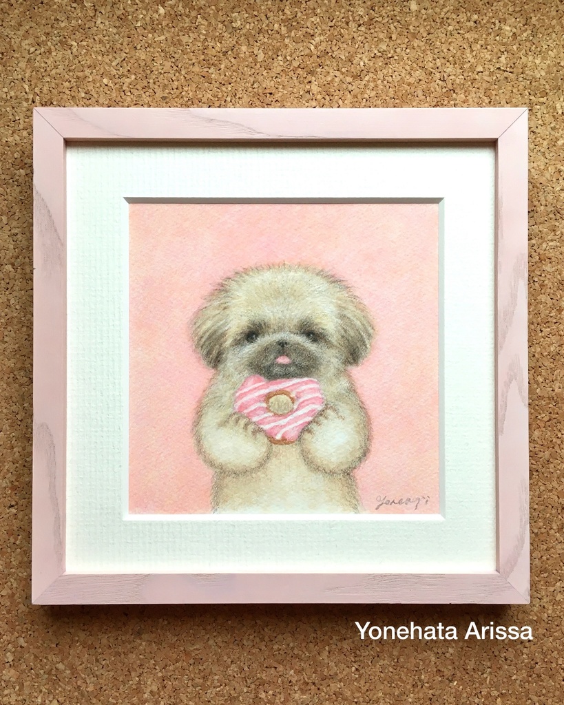 原画作品「フォーンペキニーズとドーナツ」