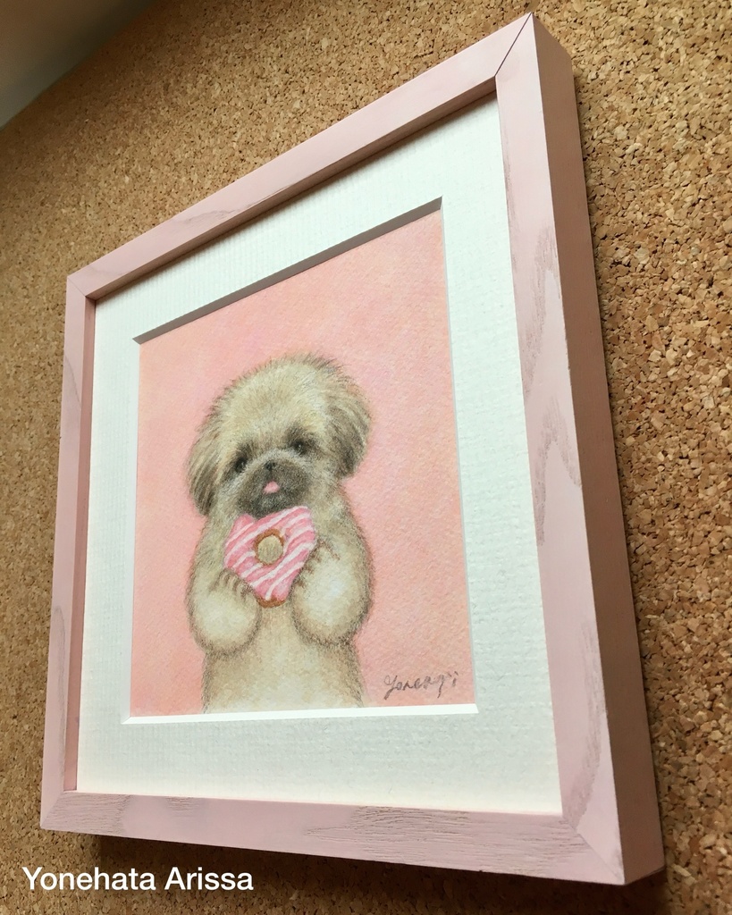 原画作品「フォーンペキニーズとドーナツ」