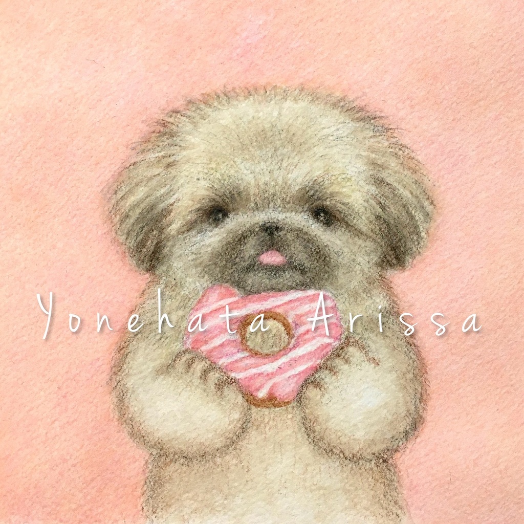 原画作品「フォーンペキニーズとドーナツ」