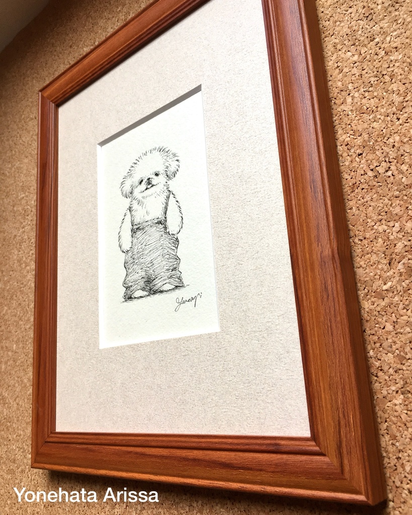 原画作品「サロペットを着たペキニーズ」