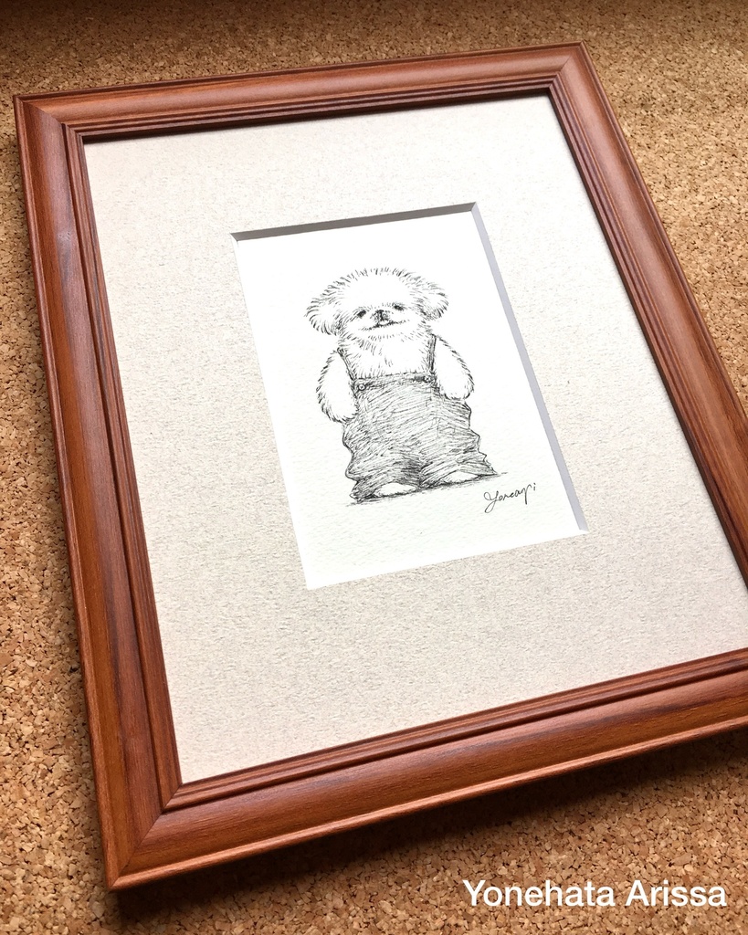 原画作品「サロペットを着たペキニーズ」