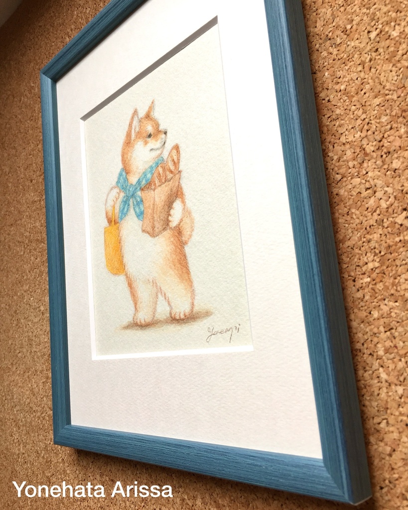 原画作品「買い物帰りの柴犬」