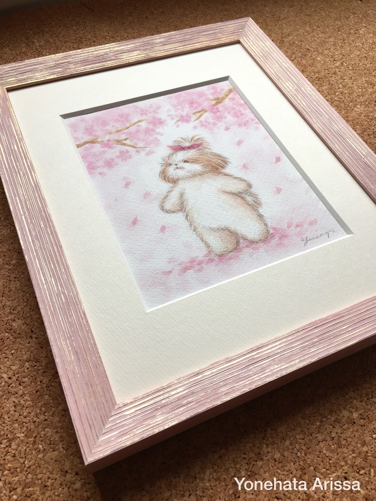 原画作品「桜とシーズー」