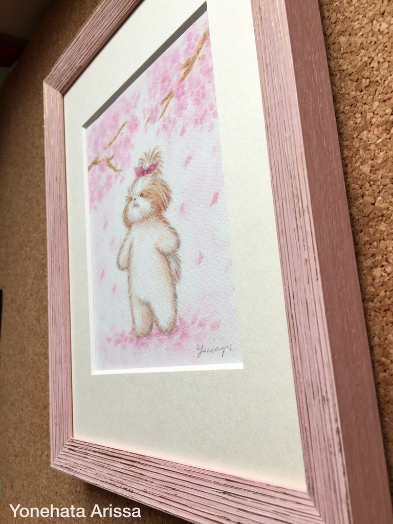 原画作品「桜とシーズー」