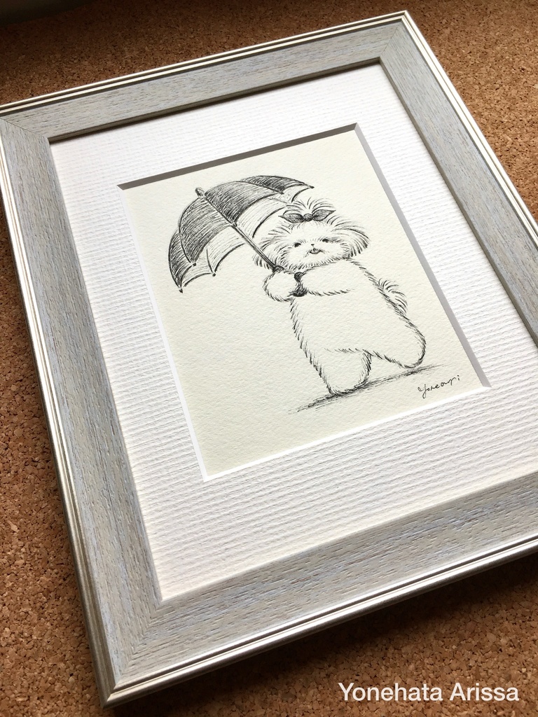 原画作品「シーズーと傘」