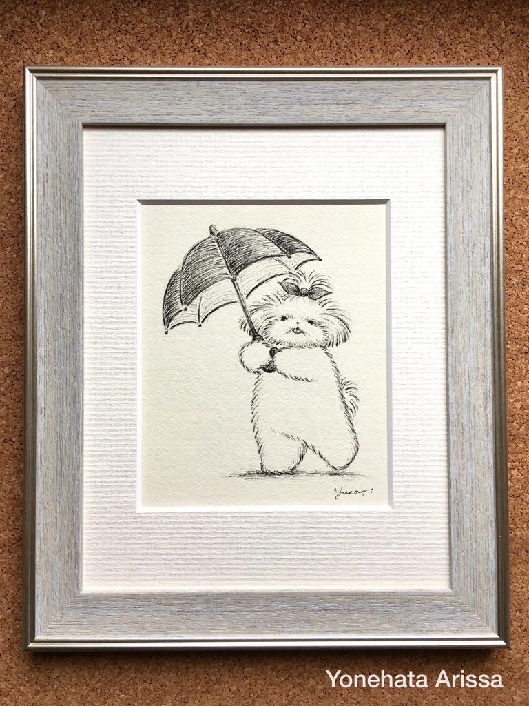 原画作品「シーズーと傘」