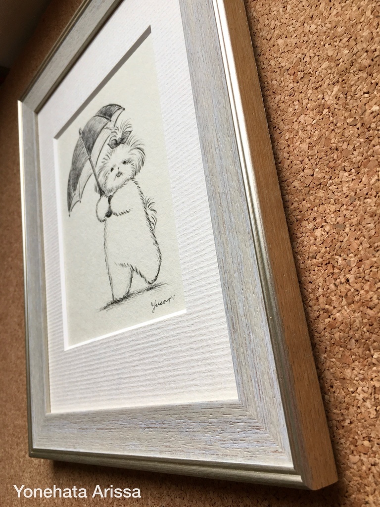 原画作品「シーズーと傘」