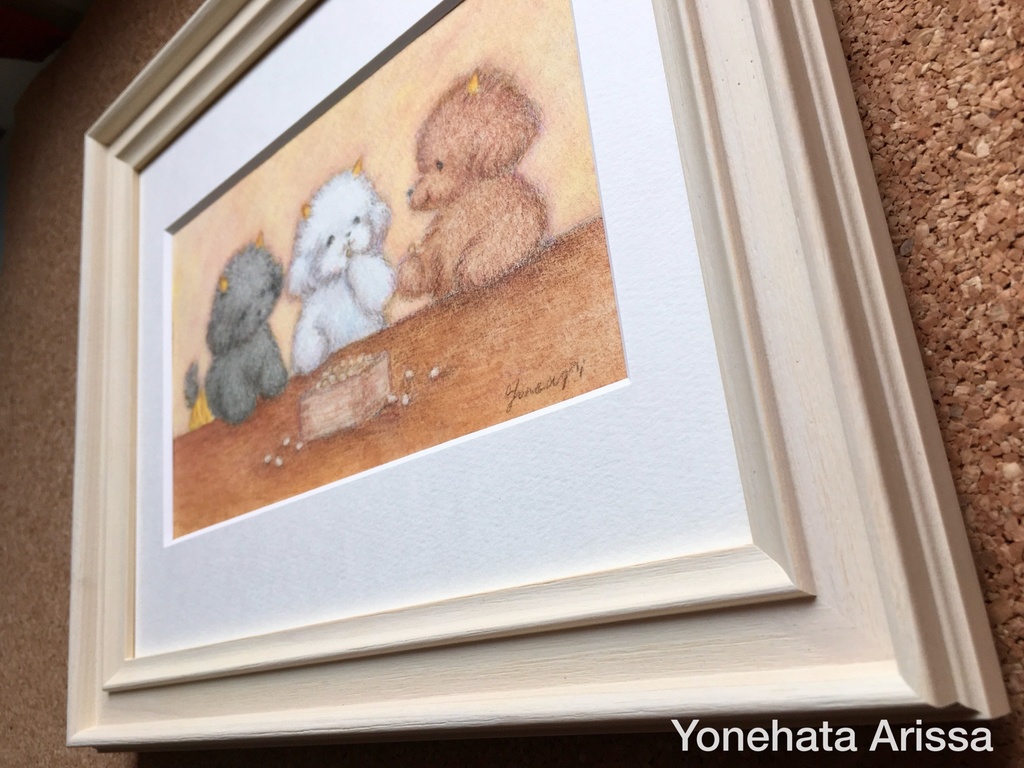 原画作品「豆を食べる鬼プードルたち」