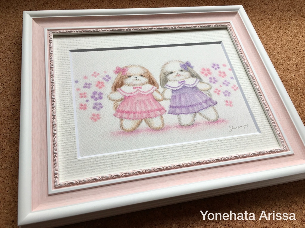 原画作品「双子コーデのシーズー」