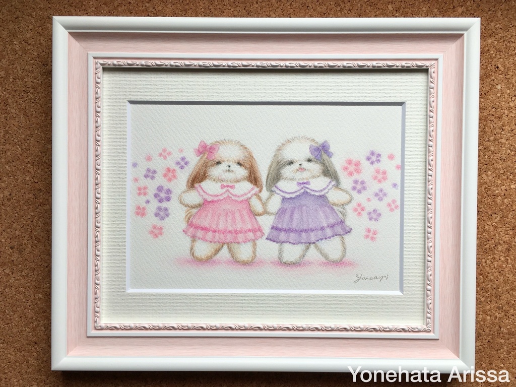 原画作品「双子コーデのシーズー」