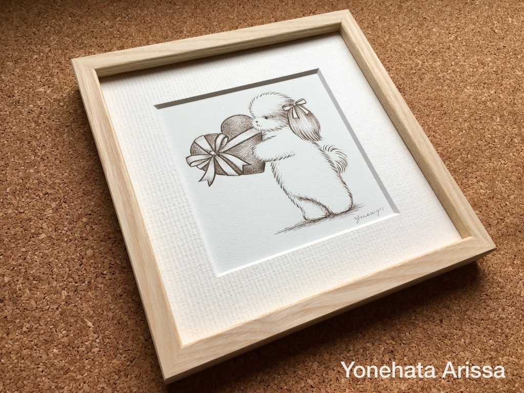 原画作品「ハートとロングヘアシーズー」