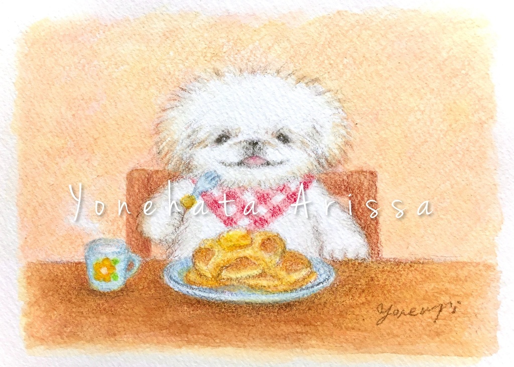 原画作品「ペキニーズとホットケーキ」