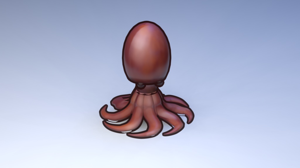 海鮮3Dモデル 5点バラ (カニ/魚/タコ/貝/イカ)