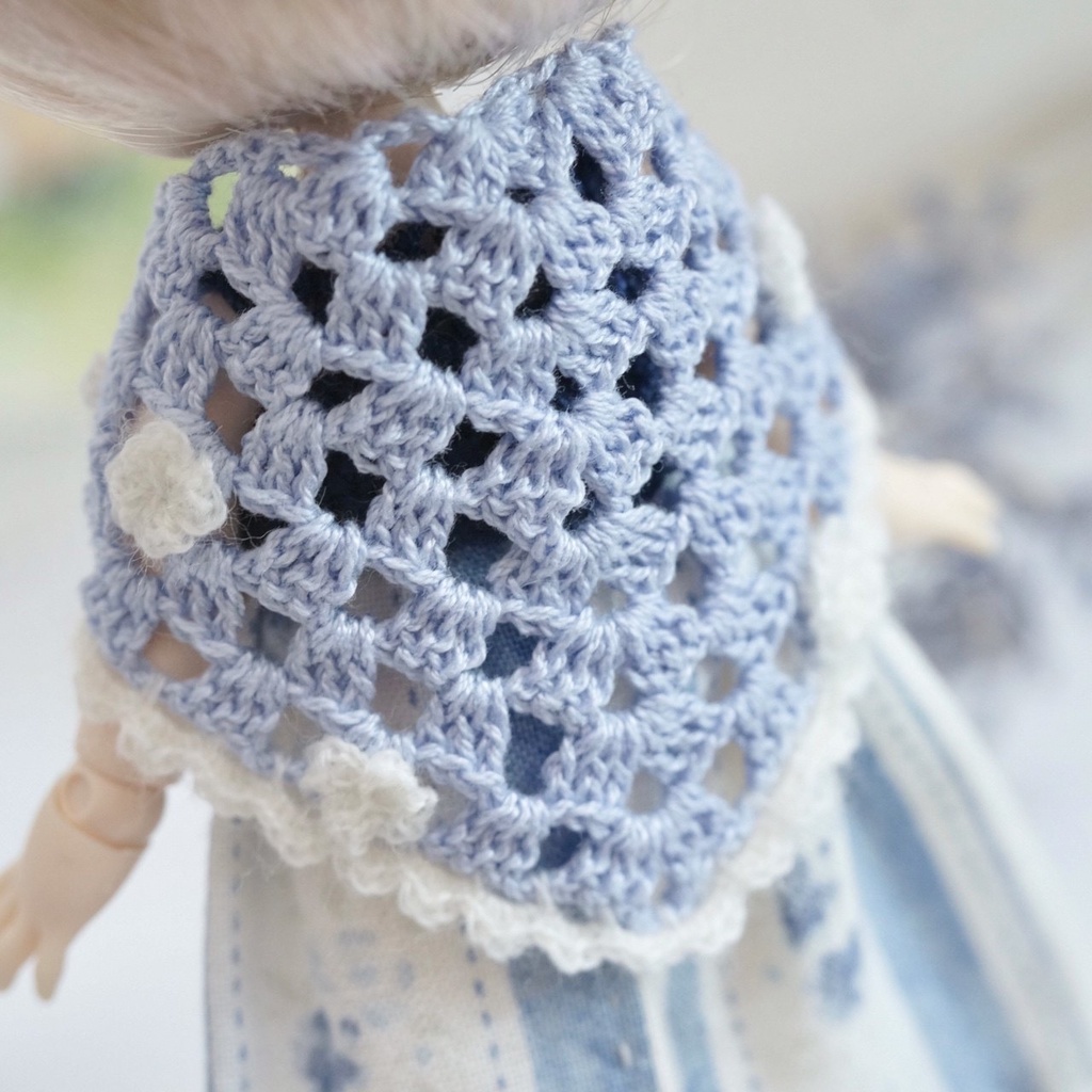 オビツ11小花三角ストール