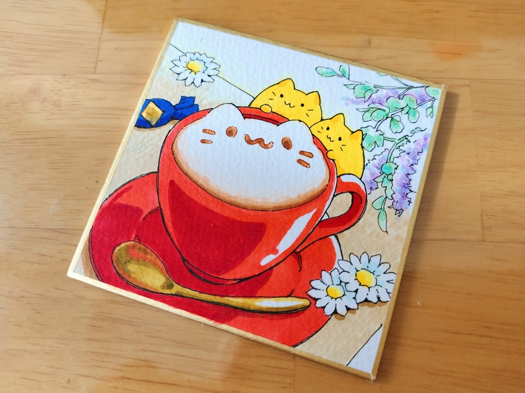 にゃんぷっぷー直筆色紙(ランダムお届け)