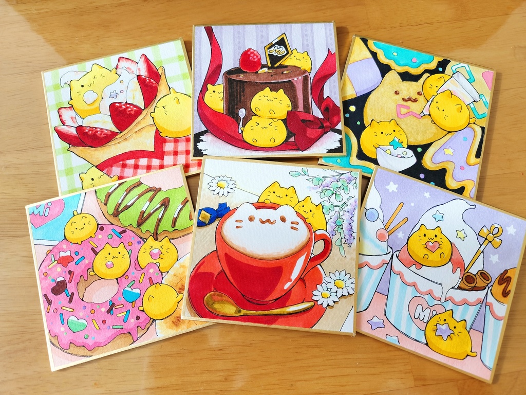 にゃんぷっぷー直筆色紙(ランダムお届け)