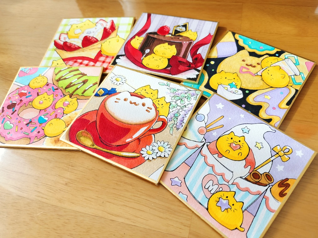 にゃんぷっぷー直筆色紙(ランダムお届け)