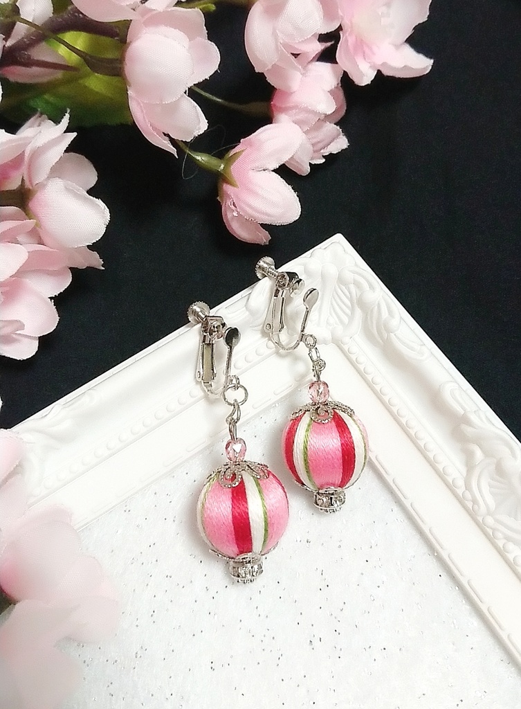 【鬼滅の刃】竈門炭治郎 竈門禰豆子 イメージ 巻玉ピアス/イヤリング