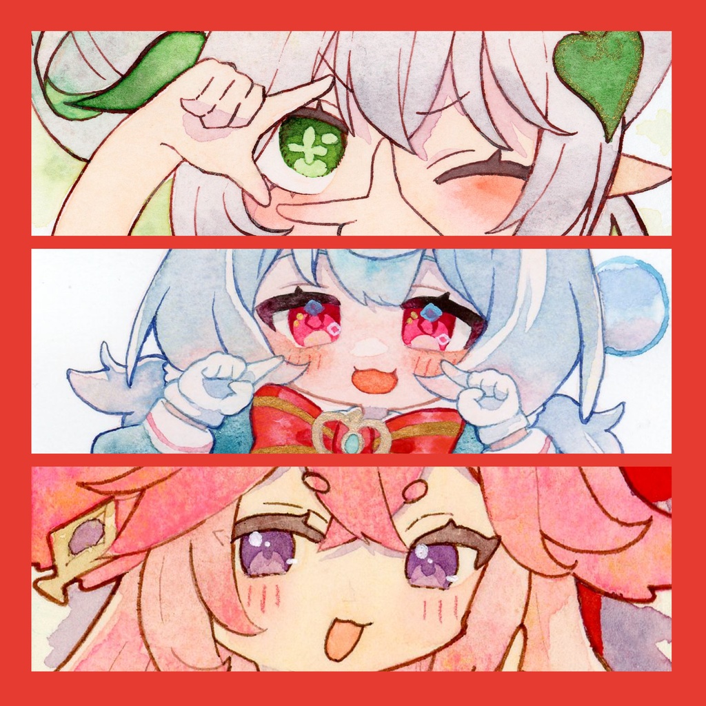 原神　イラスト原画