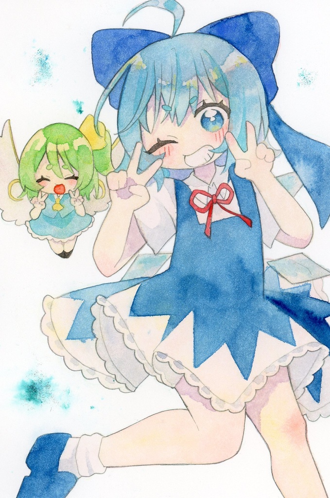 ポストカードサイズ　大チル　原画