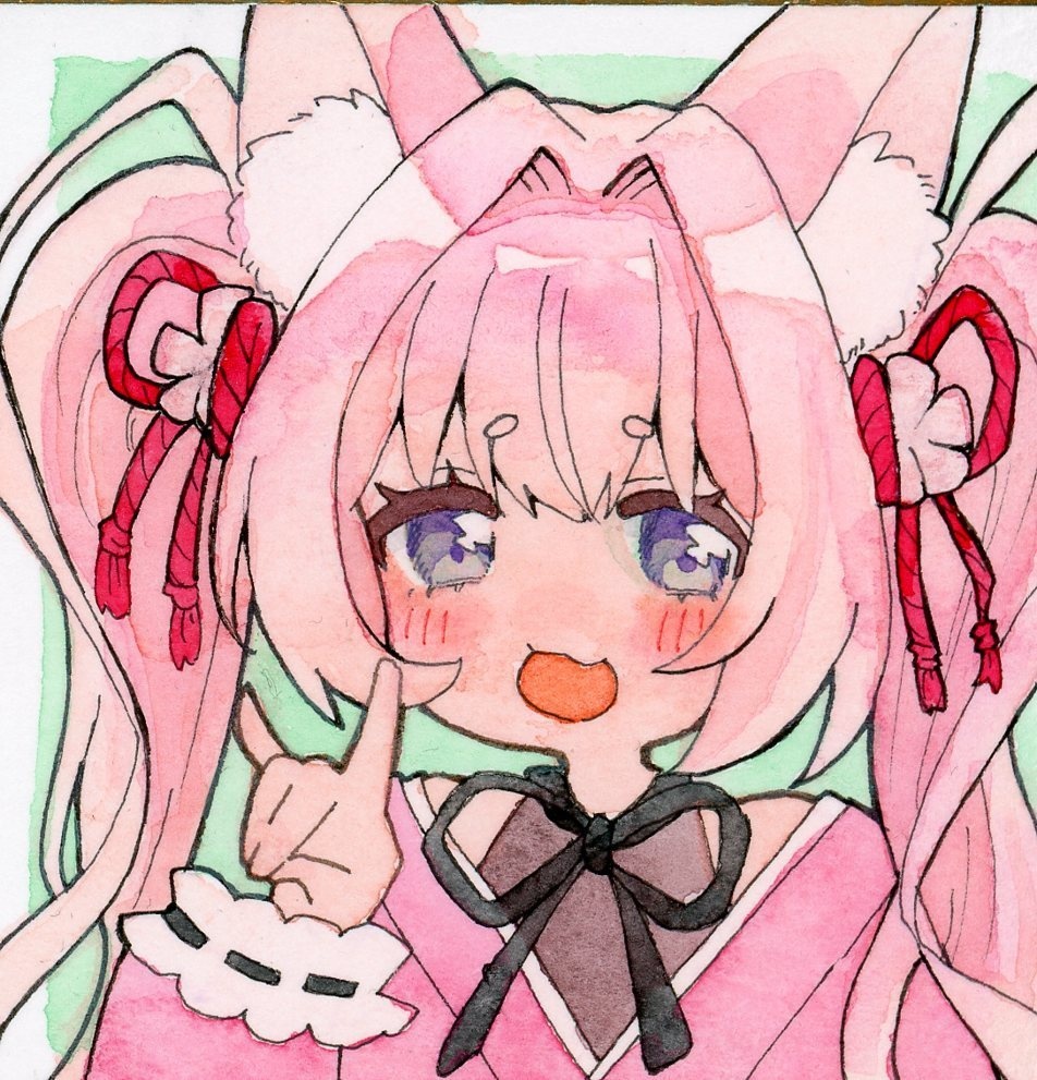 おきつねさま　豆色紙