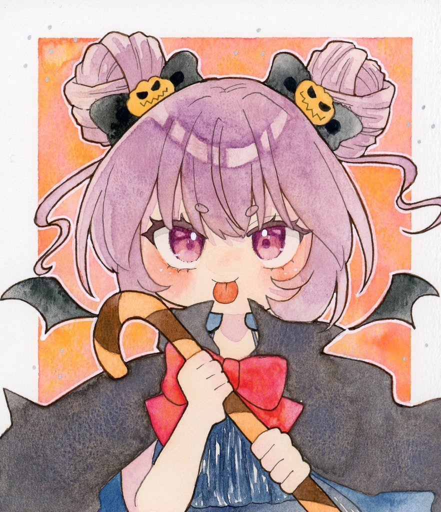 オリジナルキャラクター 小色紙原画