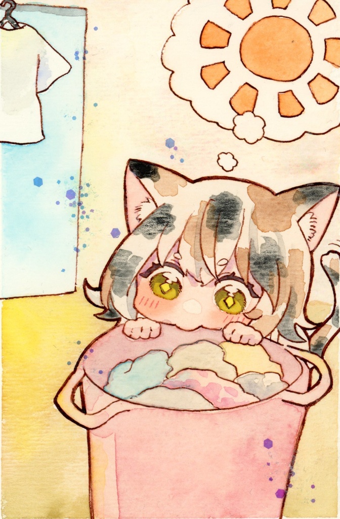 オリジナルキャラクター ポストカードサイズ原画